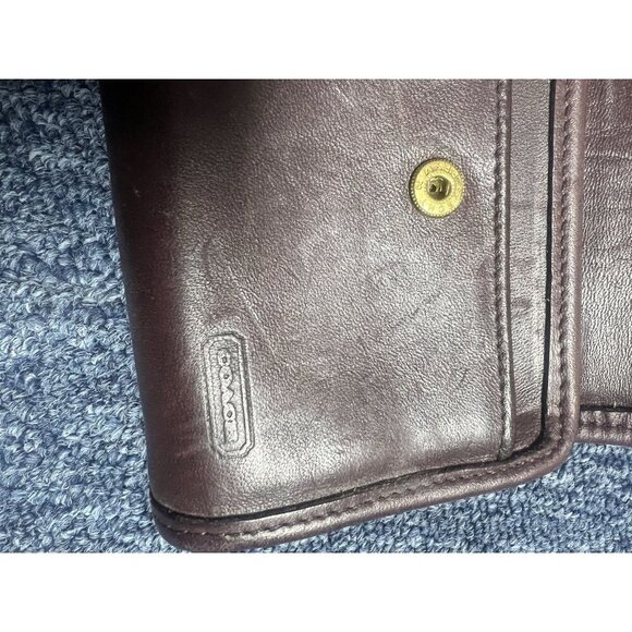 Coach Vtg Glove Tanned Mahogany Leather Multifunction Coin Purse Wallet WOW - Picture 9 of 11